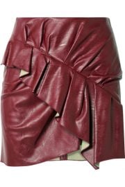 Isabel Marant Etoile   Zeist ruffled faux textured-leather at Net A Porter